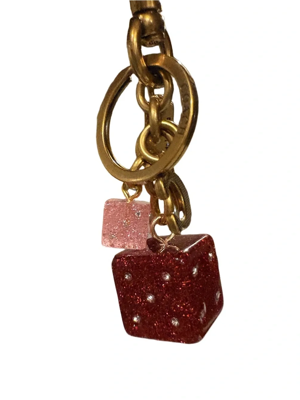 Coach Glitter Dice Bag Charm / Keychain – EUC – Includes Dust Bag